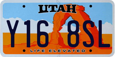 UT license plate Y168SL