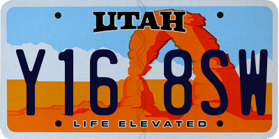 UT license plate Y168SW