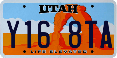 UT license plate Y168TA