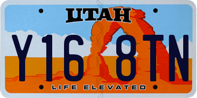 UT license plate Y168TN