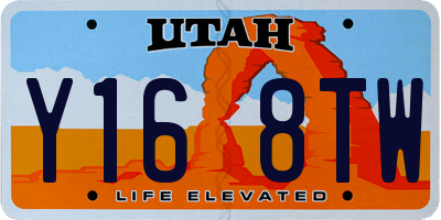 UT license plate Y168TW