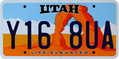 UT license plate Y168UA