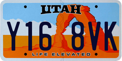 UT license plate Y168VK
