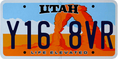 UT license plate Y168VR