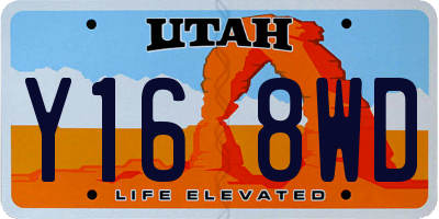 UT license plate Y168WD