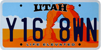 UT license plate Y168WN