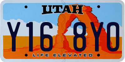 UT license plate Y168YO