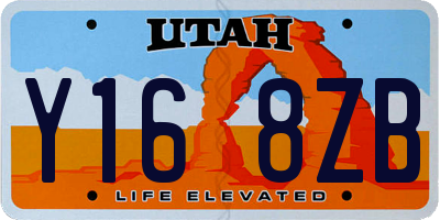 UT license plate Y168ZB