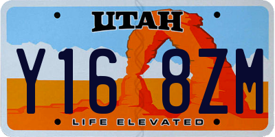 UT license plate Y168ZM