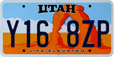 UT license plate Y168ZP