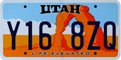 UT license plate Y168ZQ