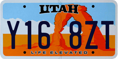UT license plate Y168ZT