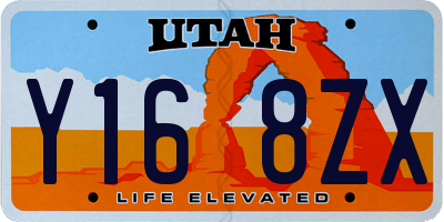 UT license plate Y168ZX