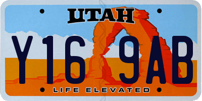 UT license plate Y169AB