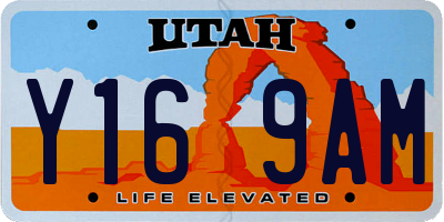 UT license plate Y169AM