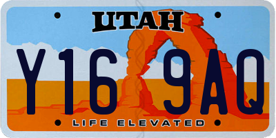 UT license plate Y169AQ