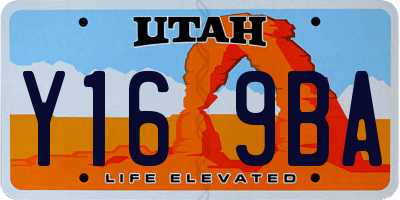 UT license plate Y169BA