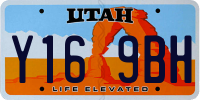 UT license plate Y169BH
