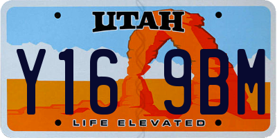 UT license plate Y169BM