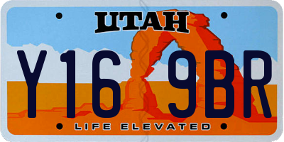 UT license plate Y169BR