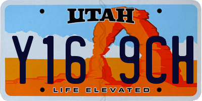 UT license plate Y169CH