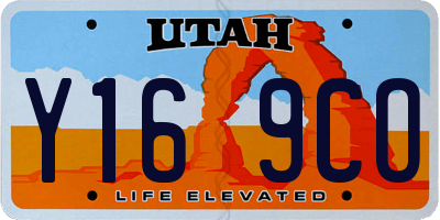UT license plate Y169CO