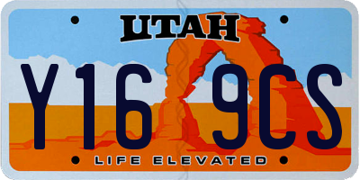 UT license plate Y169CS