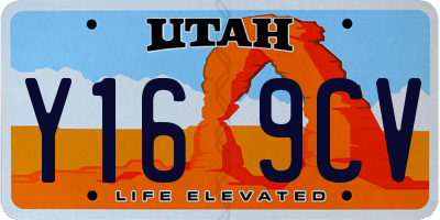 UT license plate Y169CV