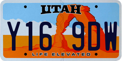 UT license plate Y169DW