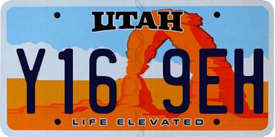 UT license plate Y169EH