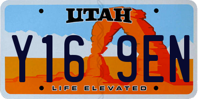 UT license plate Y169EN