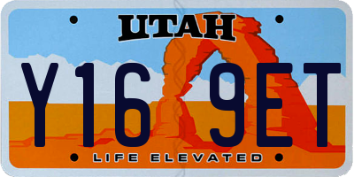 UT license plate Y169ET