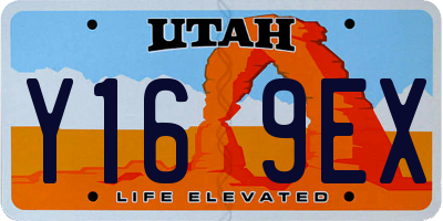 UT license plate Y169EX