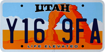 UT license plate Y169FA