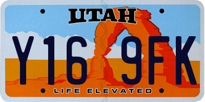 UT license plate Y169FK
