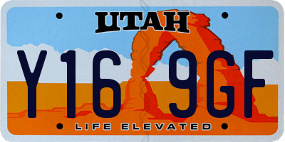 UT license plate Y169GF