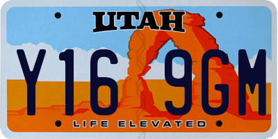 UT license plate Y169GM