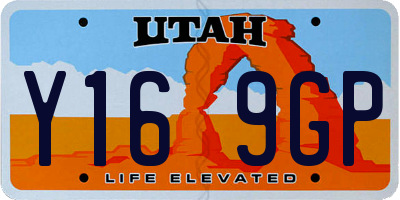 UT license plate Y169GP