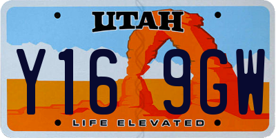 UT license plate Y169GW