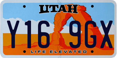 UT license plate Y169GX