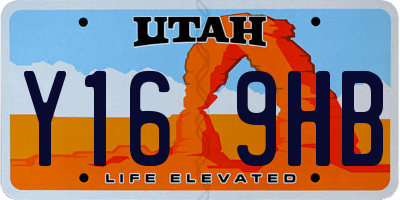 UT license plate Y169HB