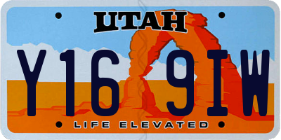 UT license plate Y169IW