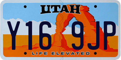 UT license plate Y169JP