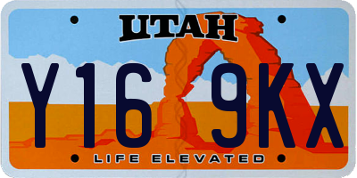 UT license plate Y169KX