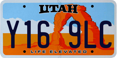 UT license plate Y169LC
