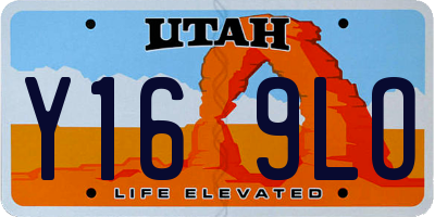 UT license plate Y169LO