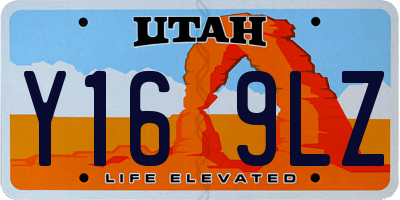UT license plate Y169LZ