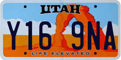 UT license plate Y169NA