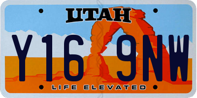 UT license plate Y169NW