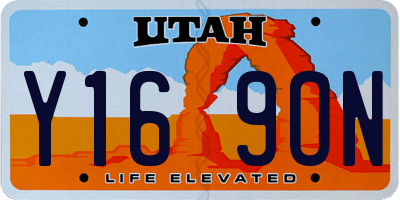 UT license plate Y169ON